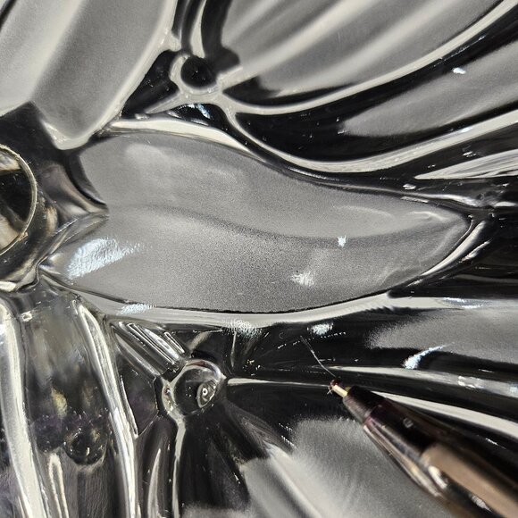 Mikasa Round Compote Tulips Satin Frosted Glass Pedestal Footed Compote - Picture 8 of 12